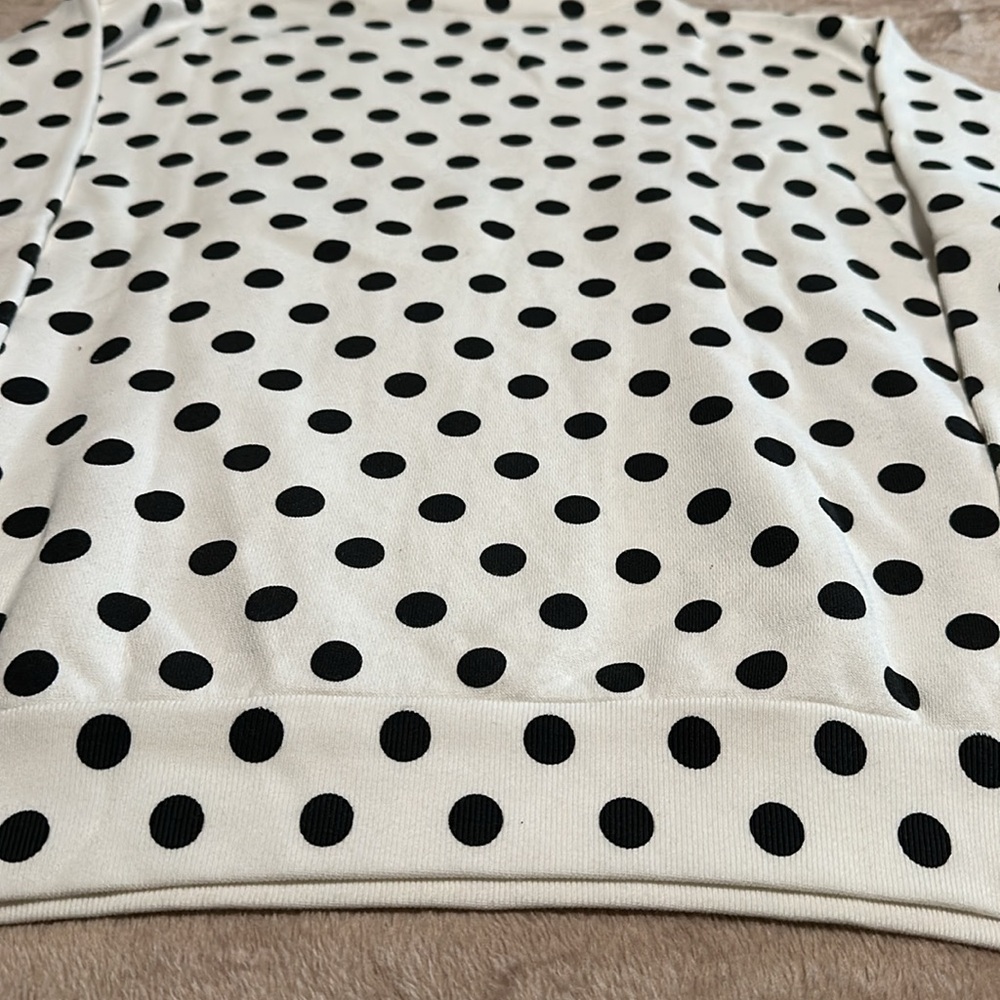 Gucci White & Black Polka Dot Print Sweatshirt - Picture 12 of 14